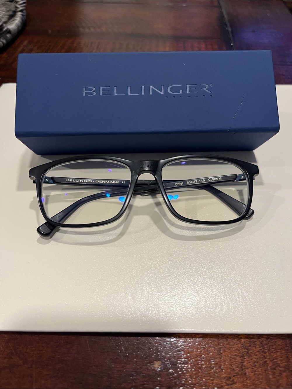 Black Men's Rectangular Eyeglasses
